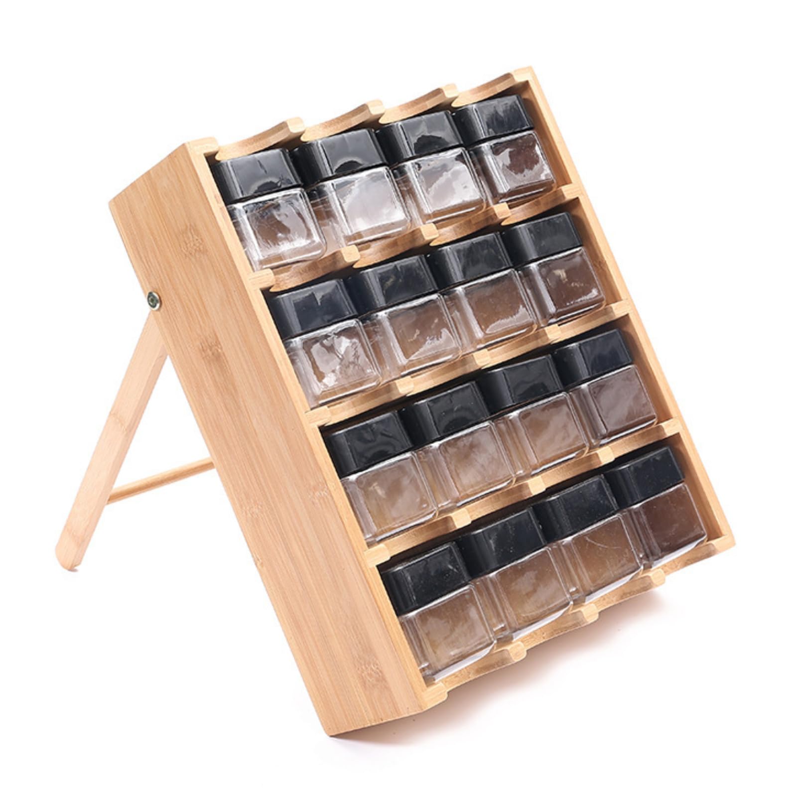 Tiers Spice Rack With 16 Spices Jars Freestanding Countertop