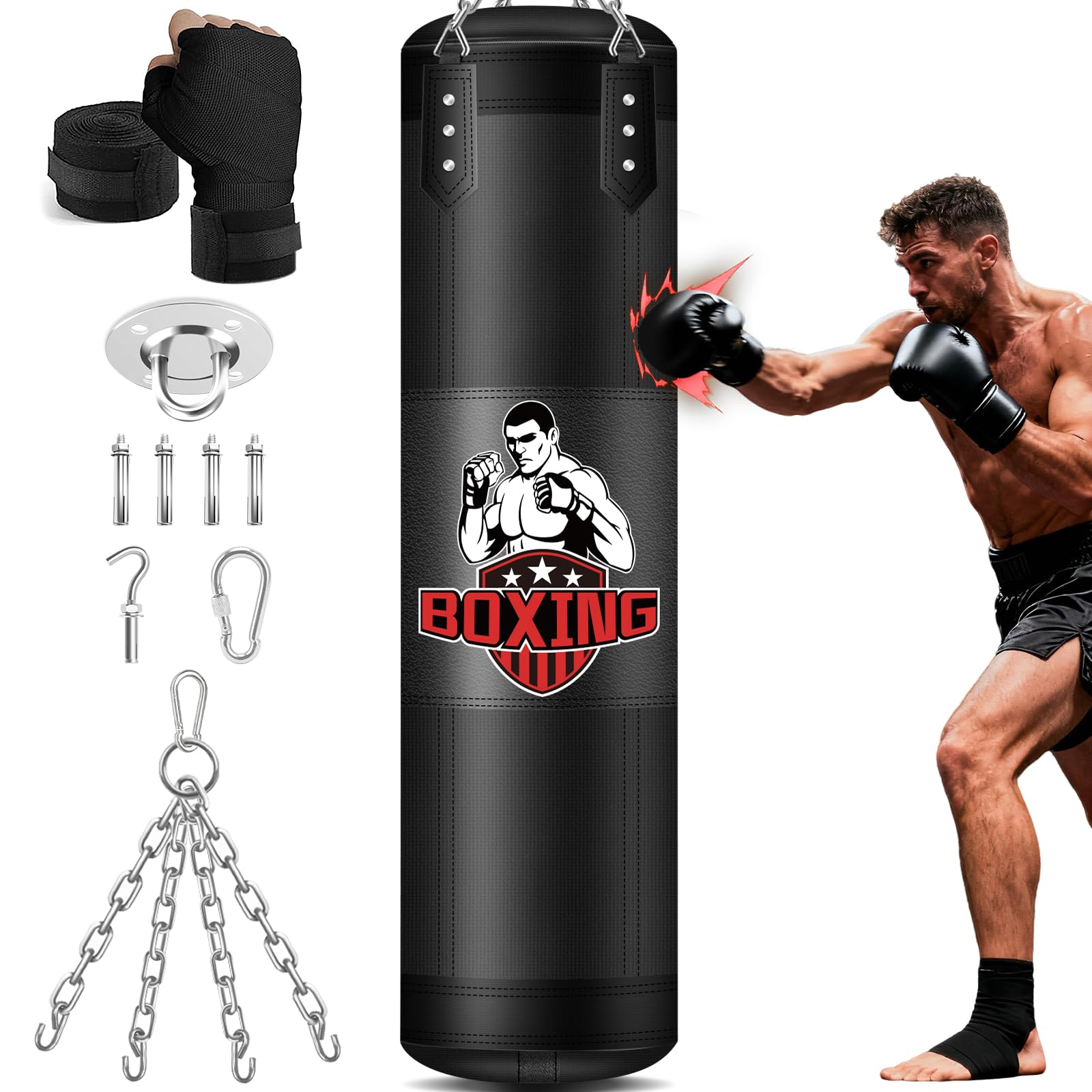 Amazon.com : Punching Bag for Adults, 4FT Oxford Heavy Boxing Bag