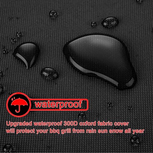 Miniatura 4 de Funda para parrilla de barbacoa, 32 pulgadas, resistente al agua, resistente a los rayos UV, resistente al desgarro, cubierta de parrilla de gas