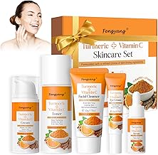 Fengyang® 5Pcs Vitamin C Skin Care Set, Vitamin C Care Set, Vitamin C Face Serum Set, Soothing Moisturizing Set, Improve Dull Complexion