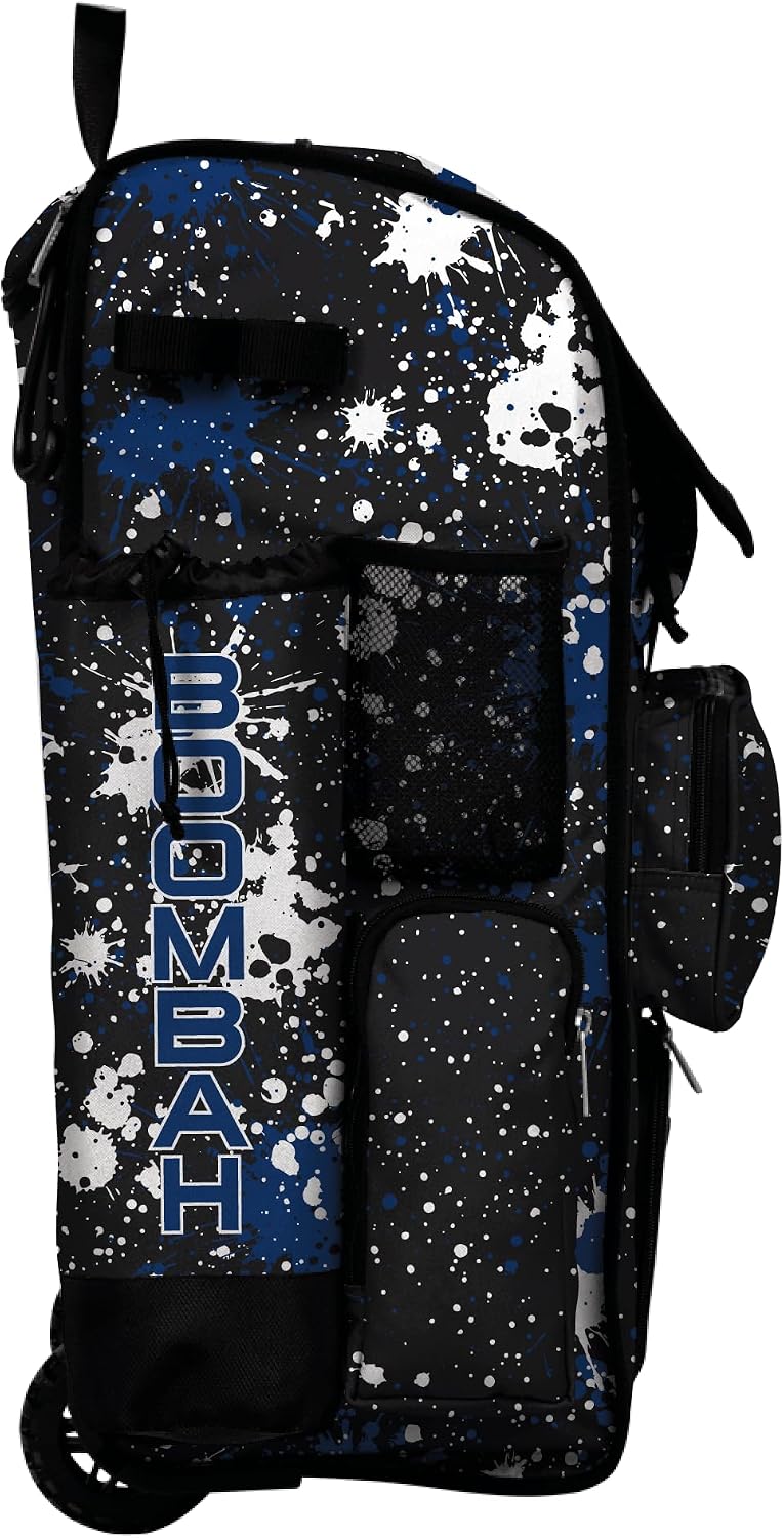 Boombah Rolling Superpack Baseball/Softball Gear Bag - Telescopic Handle - Holds 4 Bats - Wheeled Version - Splatter - Multiple Color Options