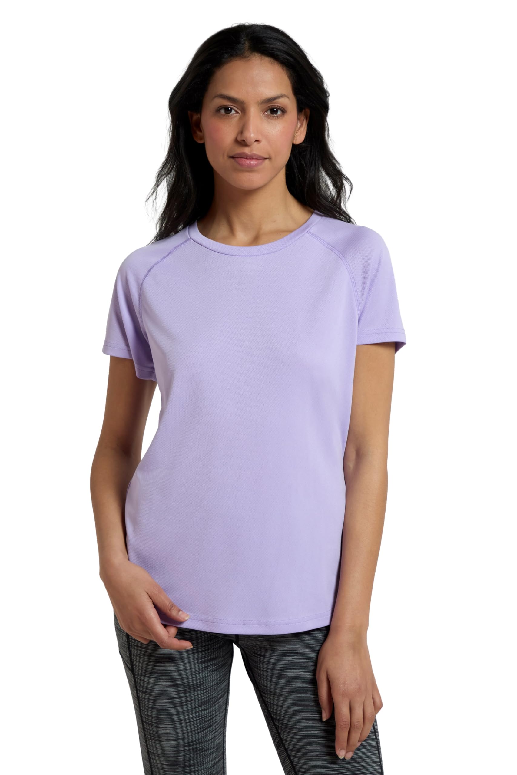 Mountain Warehouse Women's Lilac (Plain) Endurance T-Shirt - Isocool Top, Upf30+ Tee - Running, Travel Size 6