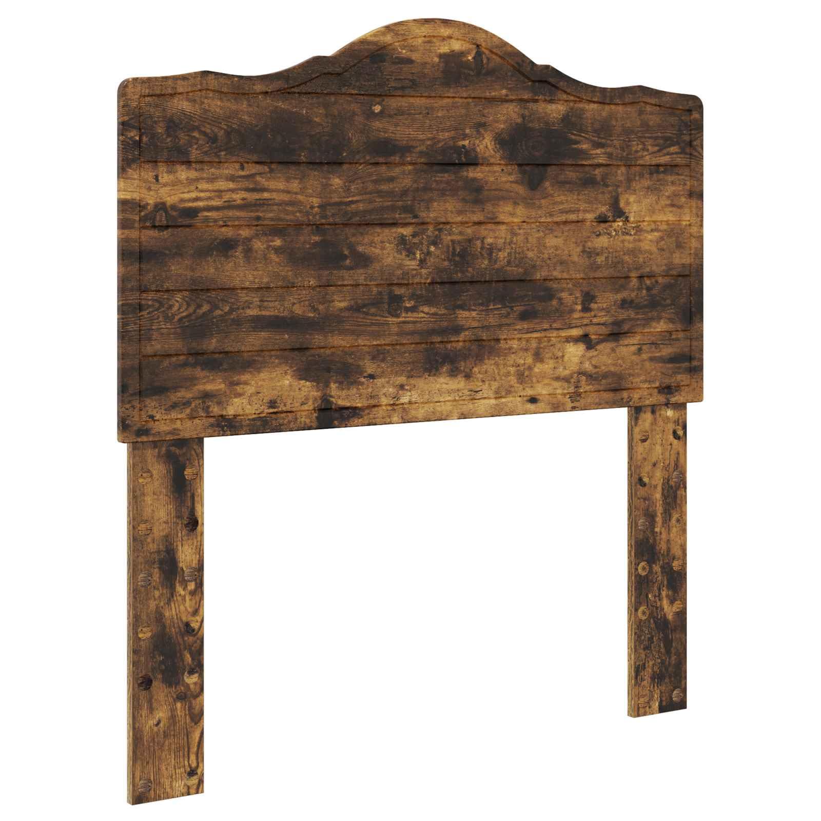 vidaXL Estructura de Cama con cabecera Roble Ahumado 90 x 190 cm