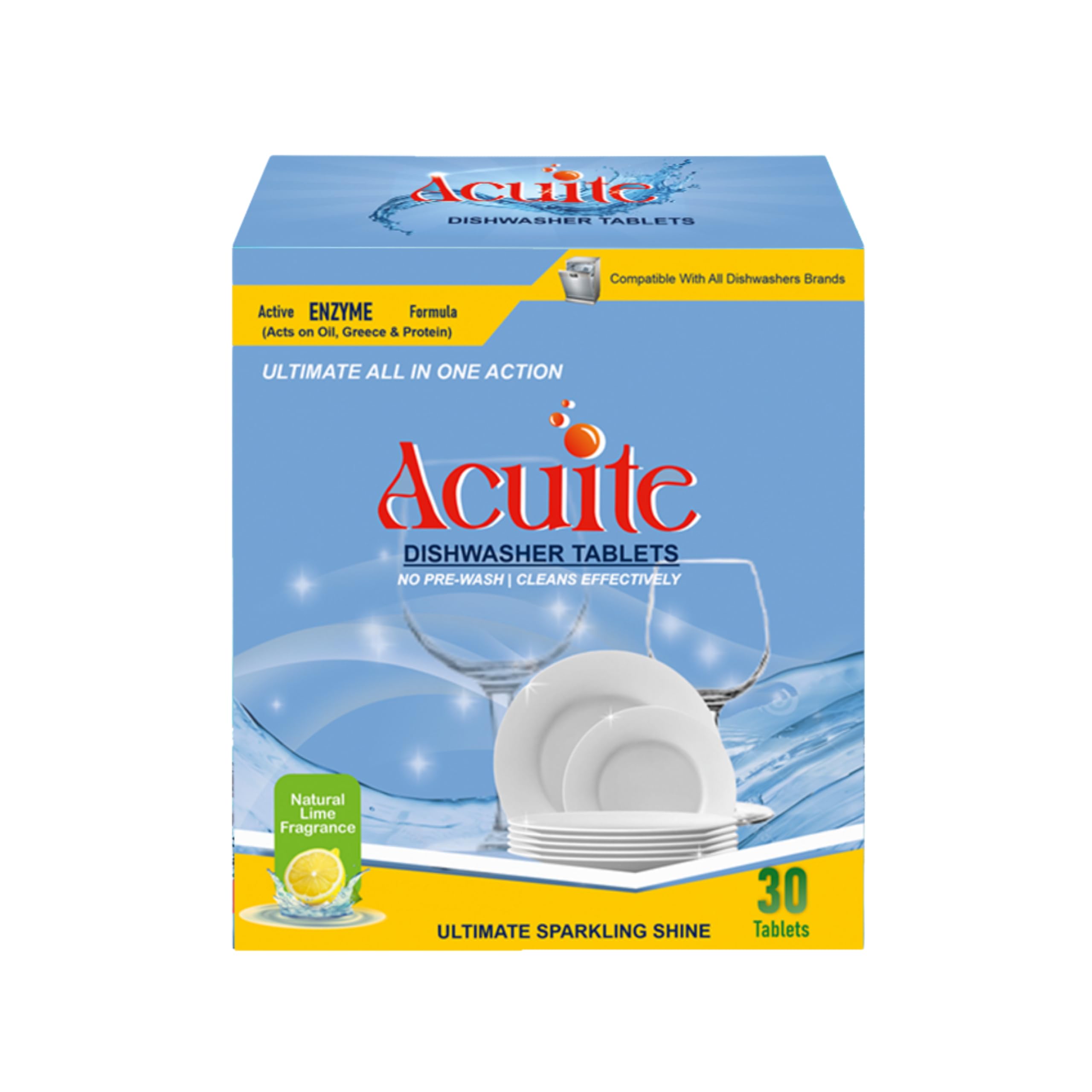 Dishwasher Tablets 30 Tablets | Powerful Enzyme Formula | 100% Water-Soluble | Phosphate-Free | Removes Grease & Food Residue | Designed for Indian Kitchens | For Automatic Dishwashers-image-14