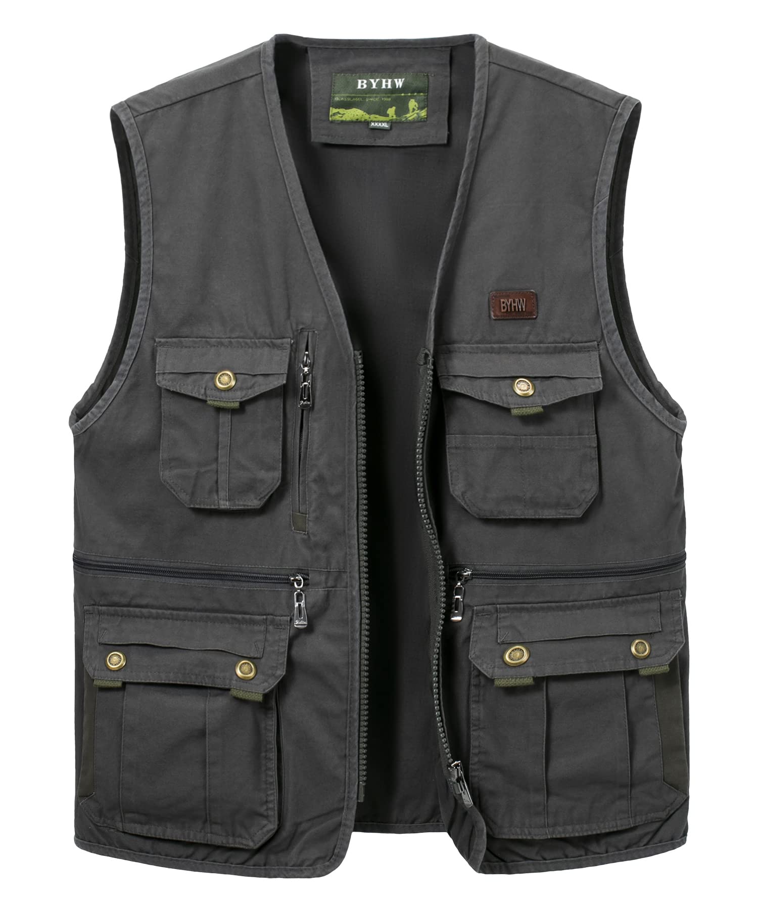 Gilet Sportivo da Uomo Giubbino Senza Maniche con Multitasche Gilet da Pesca Fotografi Gilet da Lavoro Giacca da Caccia Campeggio