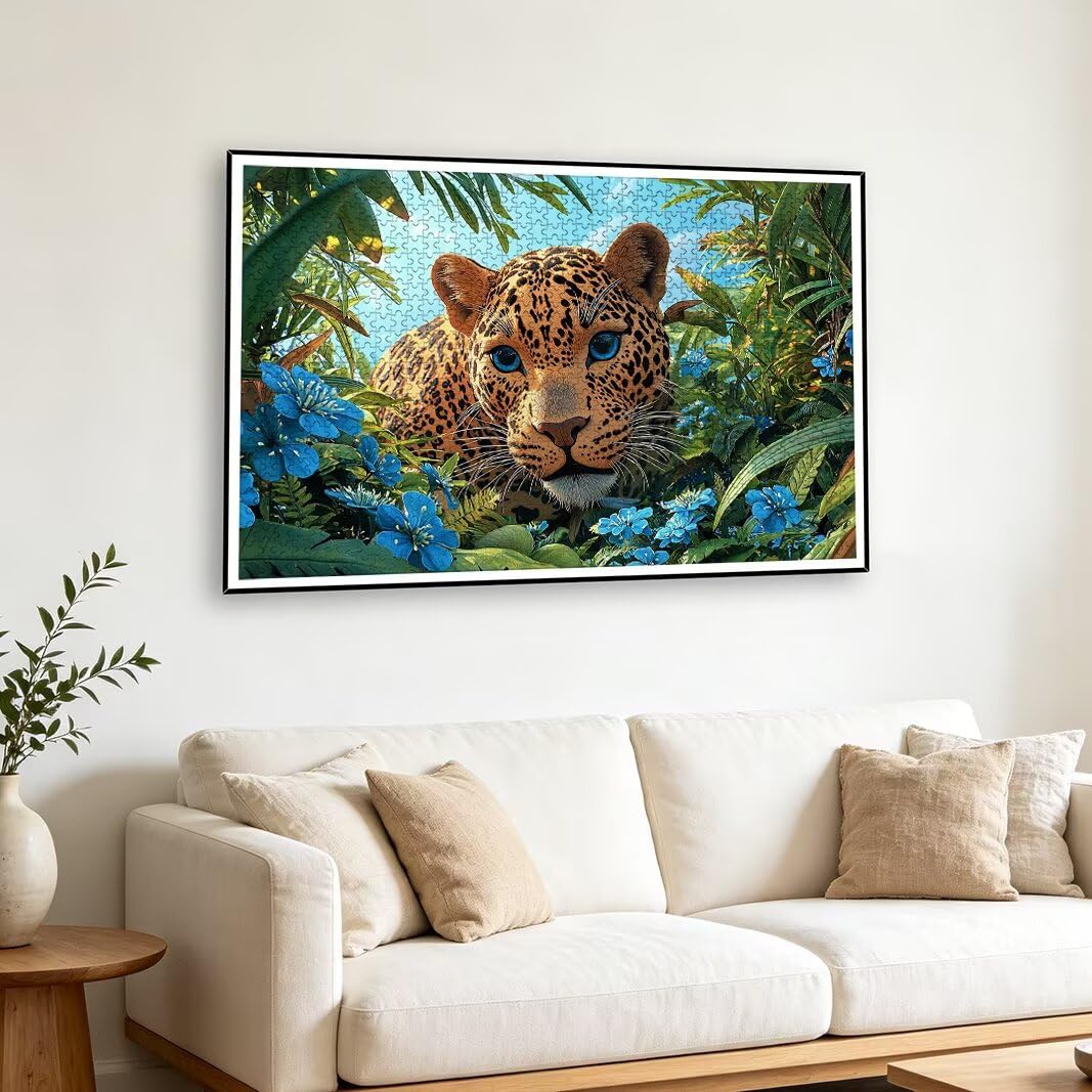Puzzle 5000 Piezas, Puzzle Leopardo de Madera para Adultos, Regalos -2618