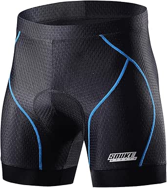 Souke Sports Men's Cycling Underwear Shorts 4D Padded Bike Bicycle MTB Liner Shorts with Anti-Slip Leg Grips