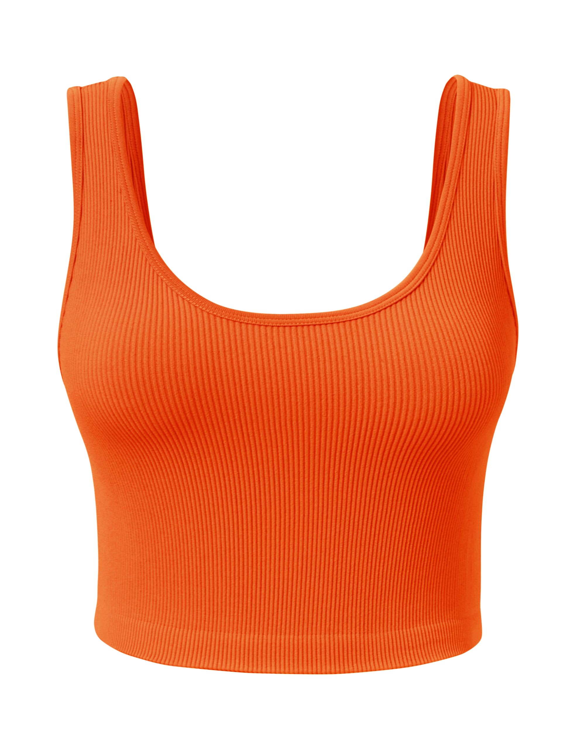 SPRIMEMONG Women's Ribbed Crop Tank Yoga Cropped Top for Workout