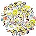 Adesivi Cartoni Animati,50 Pz Adesivi SpongeBob Vinile Adesivi Cartoni Animati Impermeabili per Bottiglia d'acqua Xbox Laptop Skateboard Auto Moto Bici PS4 Valigia Snowboard iPhone Festa fai da te