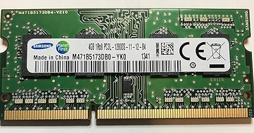 Samsung RAM Memoria 4GB (1 x 4GB) DDR3 PC3-12800,1600MHz, 204 PIN, SODIMM para portátiles