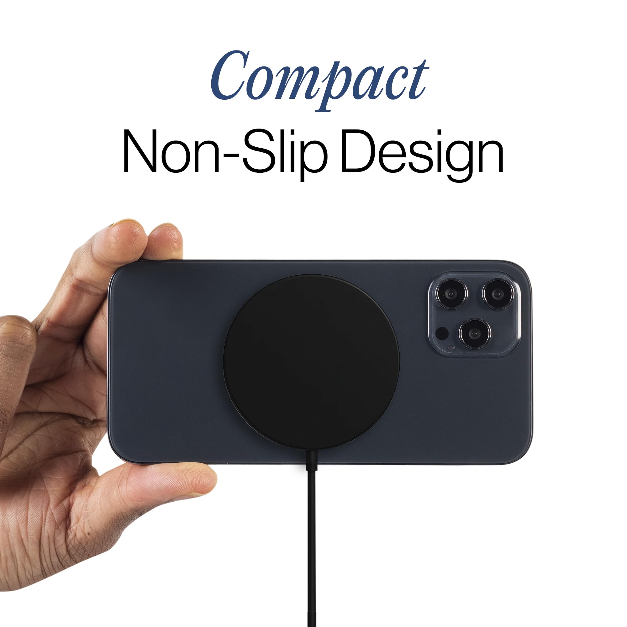 Caricabatterie wireless da 15 W Pad per schede di tracciamento QI Pad di ricarica rapida compatibile con auricolari iPhone Android Superficie antiscivolo Raffreddamento avanzato