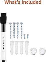 Vista 4 de Yaxa Basics Pizarra magnética de borrado en seco, 36 pulgadas de ancho x 24 pulgadas de alto, marco de aluminio, plata/blanco