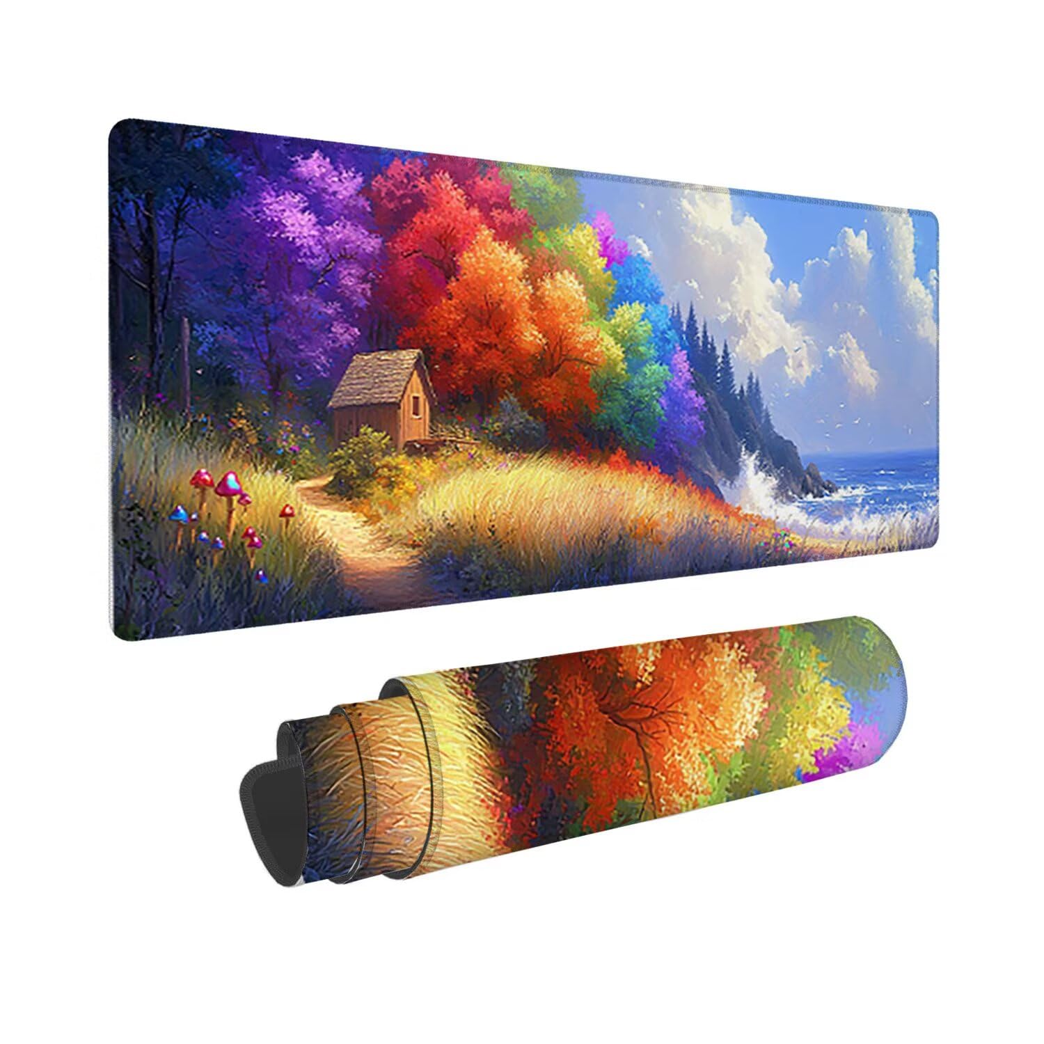 Podkładka pod mysz do gier, 1400 x 600 mm XXL Podkładka pod mysz do gier, duża, antypoślizgowa, wodoodporna, iExtended długa klawiatura podkładka pod mysz, akcesoria biurowe, do gier, komputera