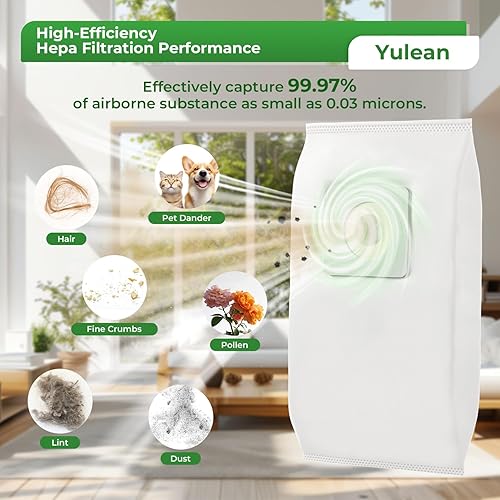 Miniatura 5 de Paquete de 8 bolsas de vacío HEPA estilo 7 compatibles con aspiradoras verticales Bissell PowerForce 1739 3522 3525 71Y7, PowerGlide 3545, Plus 3350