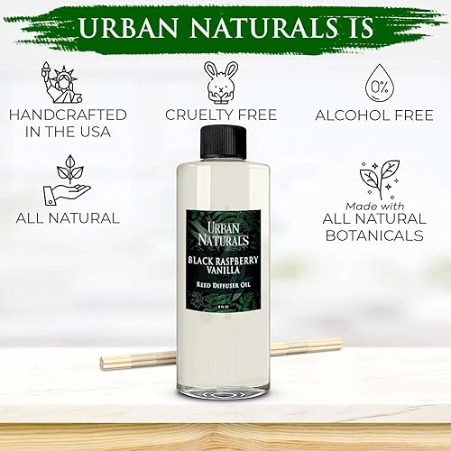 Miniatura 498 de Urban Naturals Reed Diffuser Oil Refill Ocean Mist Sea Salt with Salt Spray, Violet Leaf, Sea Grass, Driftwood 8 oz + Free Reed Sticks, Made in The