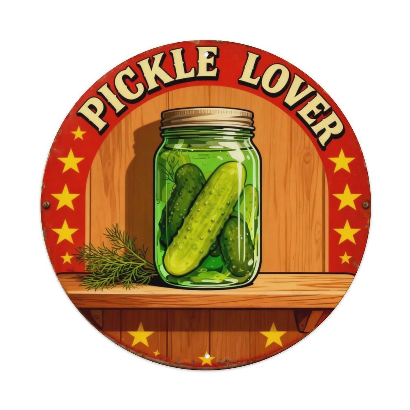 Pickle Lover Kitchen Sign Metal Tin Sign Plaque