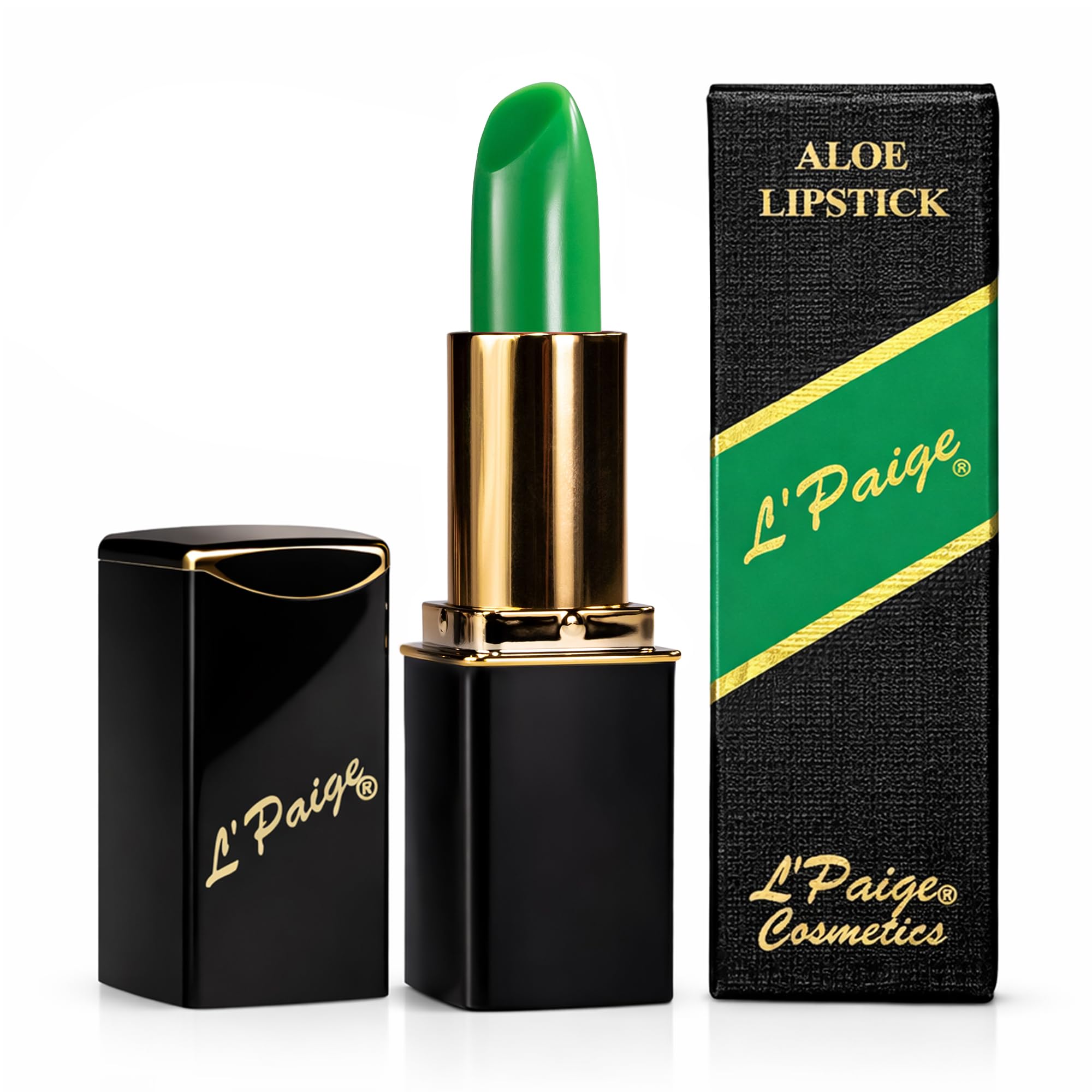 L'Paige pH Color-Changing Green Lipstick | Green to Bold Pink-Fuchsia Transformation | Aloe Vera Moisturizing Formula | Long-Lasting Lip Stain-Like Color | Shade LGR LGR - Green Color-Changing to Bold Pink Fuchsia Color-Changing