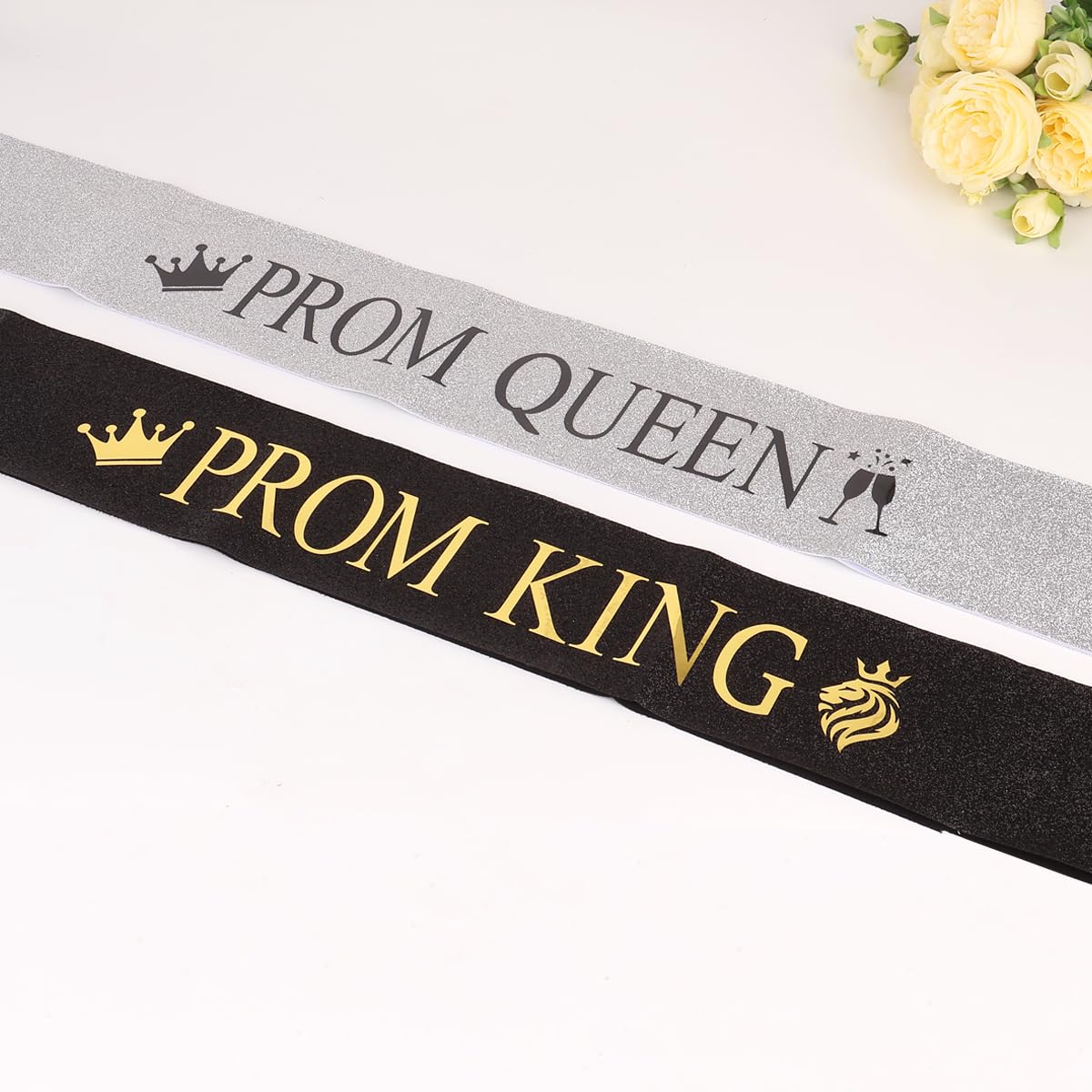 Leixi Corone e Fasce da Regina e Re del Ballo, Accessori per Costume Tiara e Fasce per Re e Regina del Ballo di Diploma, per Favori di Festa