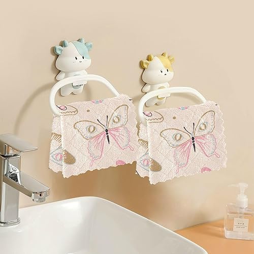 Miniatura 6 de Safari Butterflies Cotton Decor Kitchen Towels and Dishcloths Sets Quick Dry Set of 6 Microfiber Towel for Restaurant Sink
