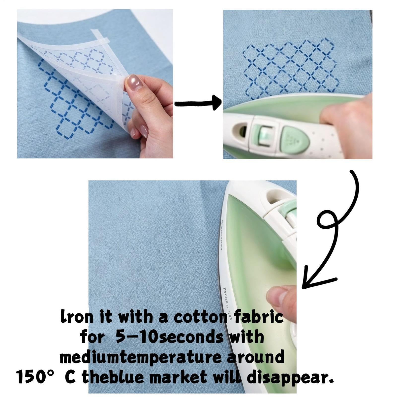 1 Set DIY Complete Smooth Sewing Supplies, Heat Erasable Cream For Fabric Marking, Complete Pattern Transfer Set, For Embroidery Sewing Quilting Cotton Linen Denim