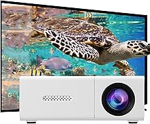 Mini Portable Projector, Outdoor Video Projector, LED Pico Movie Projector for Home Theater, 1080P High Resolution Projector White