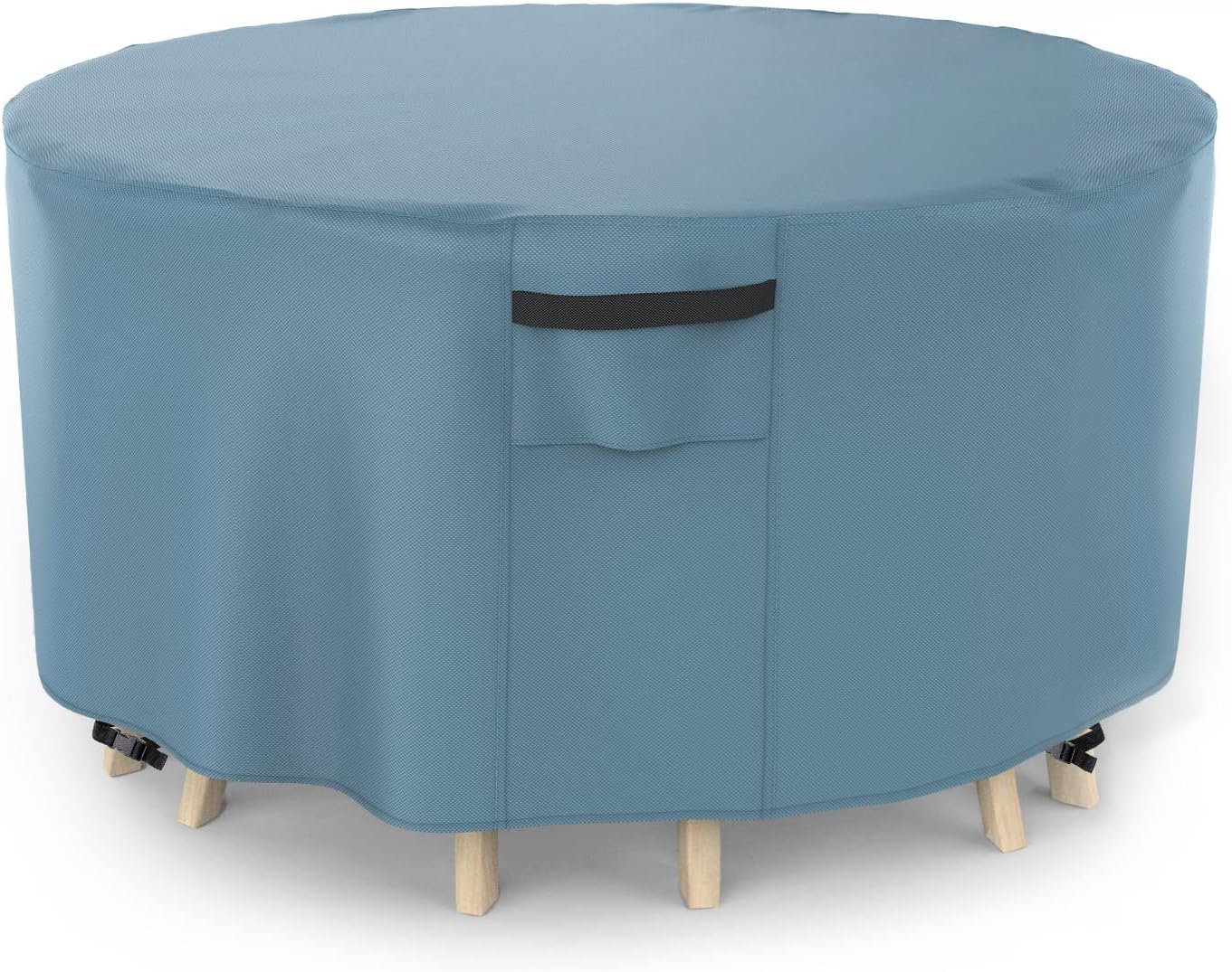 Round Patio Furniture Covers, 60" Dia x 28" H, Outdoor Furniture Cover Waterproof, 600D Heavy Duty Covers for Patio Table and Chairs Set, Round Outdoor Dining Set Cover -Twilight Blue