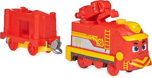 Miniatura 6 de Mighty Express Tren motorizado con vagón de carga, locomotora a pilas con vagón en varios diseños, no es posible preselección, 1 tren incluido, a