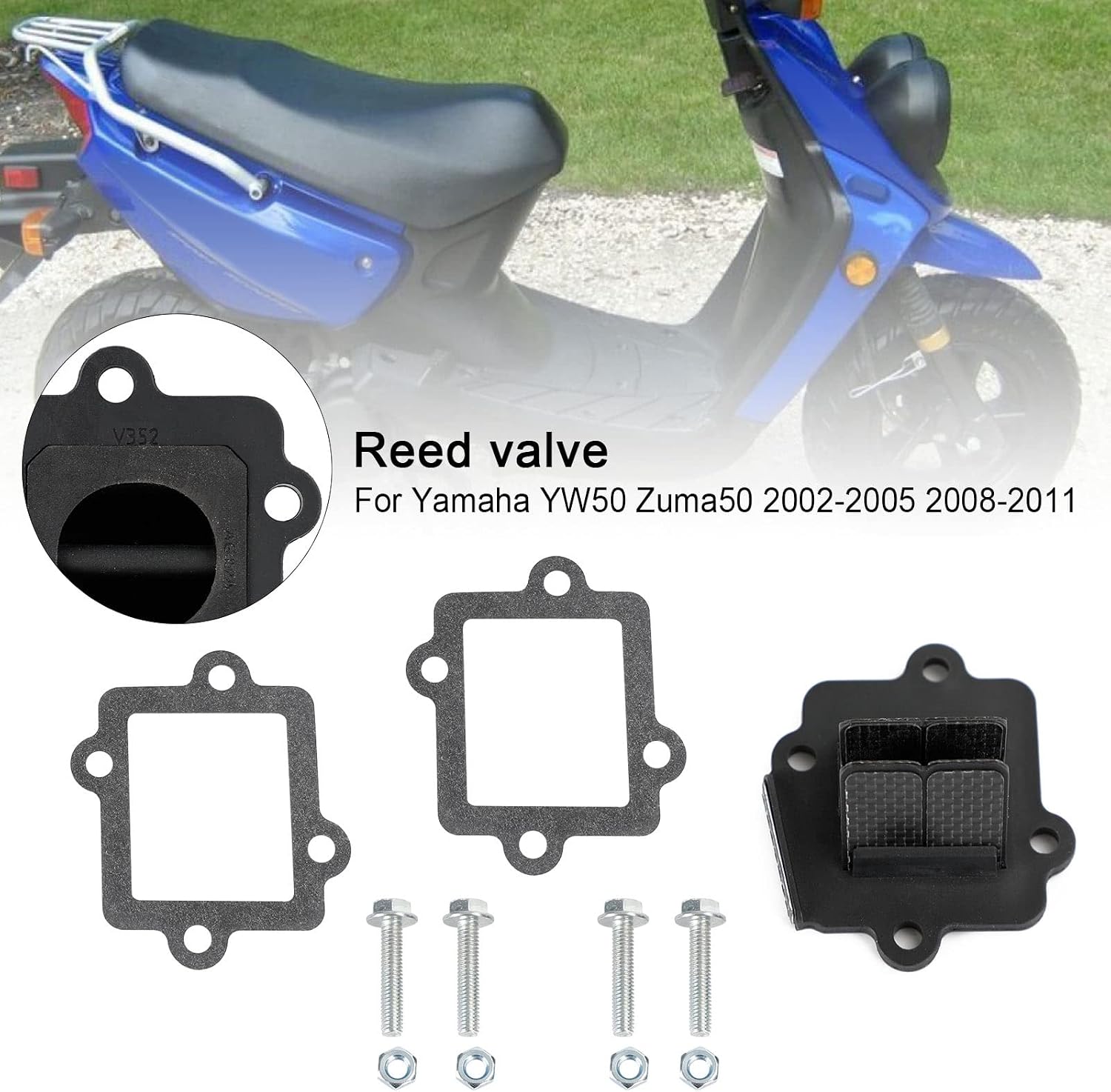 V352 A/B jog50 Reed Valve System Fits For Yamaha YW50 Zuma50 2002-2005 2008-2011