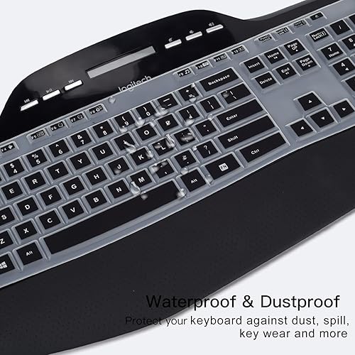 Miniatura 5 de Logitech MK710 MK710-RB MK735 MK700 - Teclado inalámbrico de escritorio Logitech MK710 MK735, protector de teclado impermeable de silicona, color
