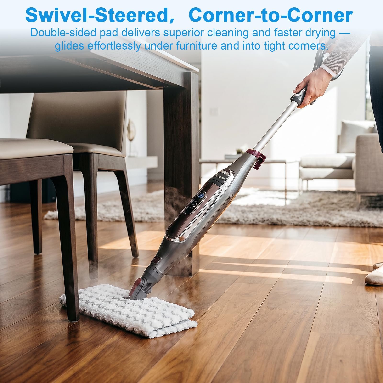 Zestaw 6 podkładek do mopa parowego P184WQ dla Shark Lift-Away Pro & Genius Steam Pocket Mop System S3973 S3973D S3973WM S5001 S5002Q S5003A S5003D S5004 S5004W S6001W S6001W 001WM S6002 S6002C S6003D