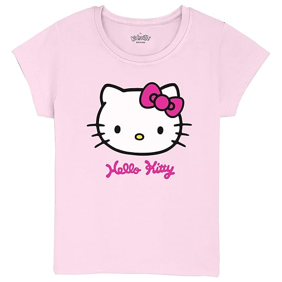 Hello Kitty Printed Pink Tshirt for Girls