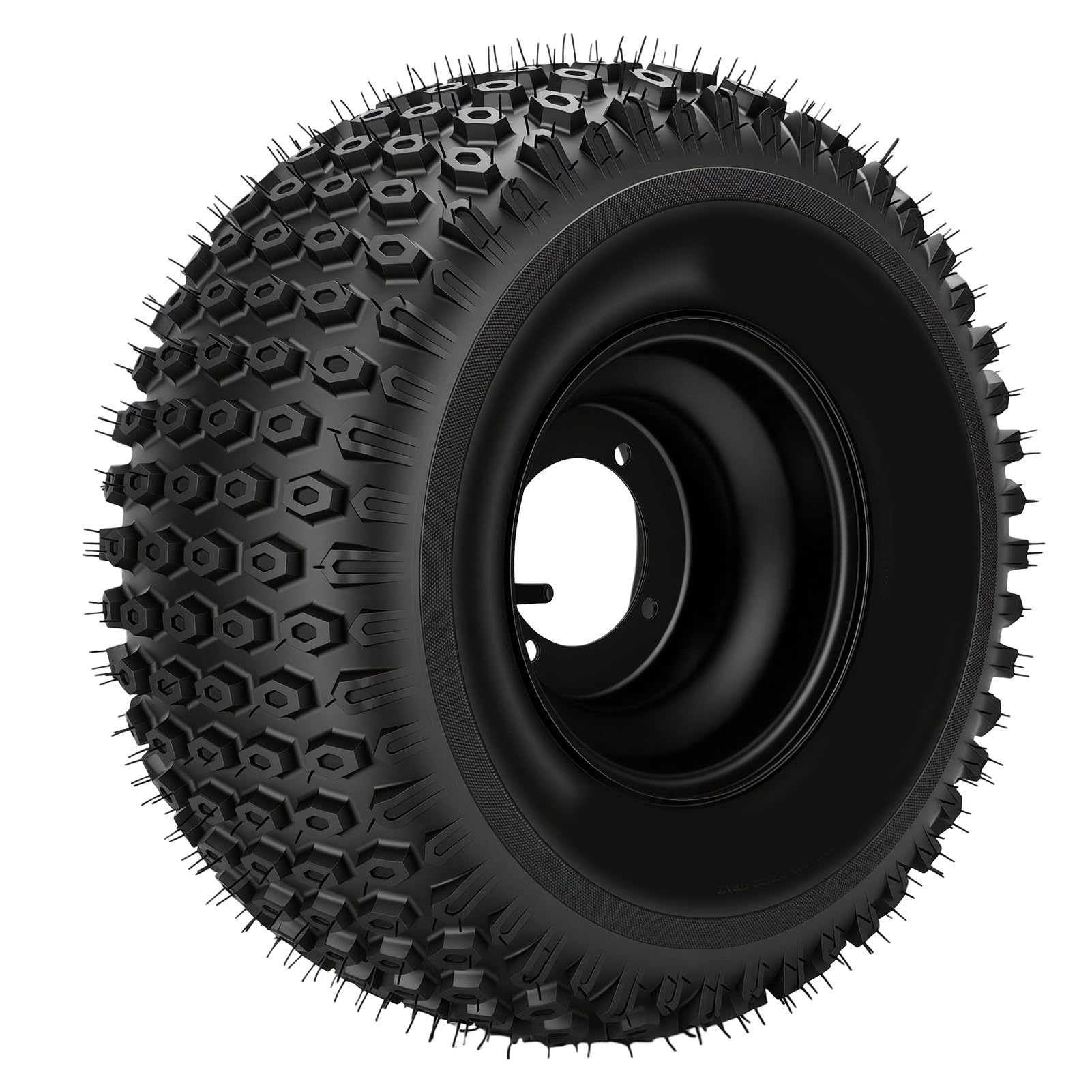 KIMISS Neumático para Cortacésped 18x9.50-8, Neumático sin Cámara Resistente con Llanta de Metal de Goma, Rueda de 8 Pulgadas con 4 Orificios, Ajuste Trasero Delantero para Tractor de