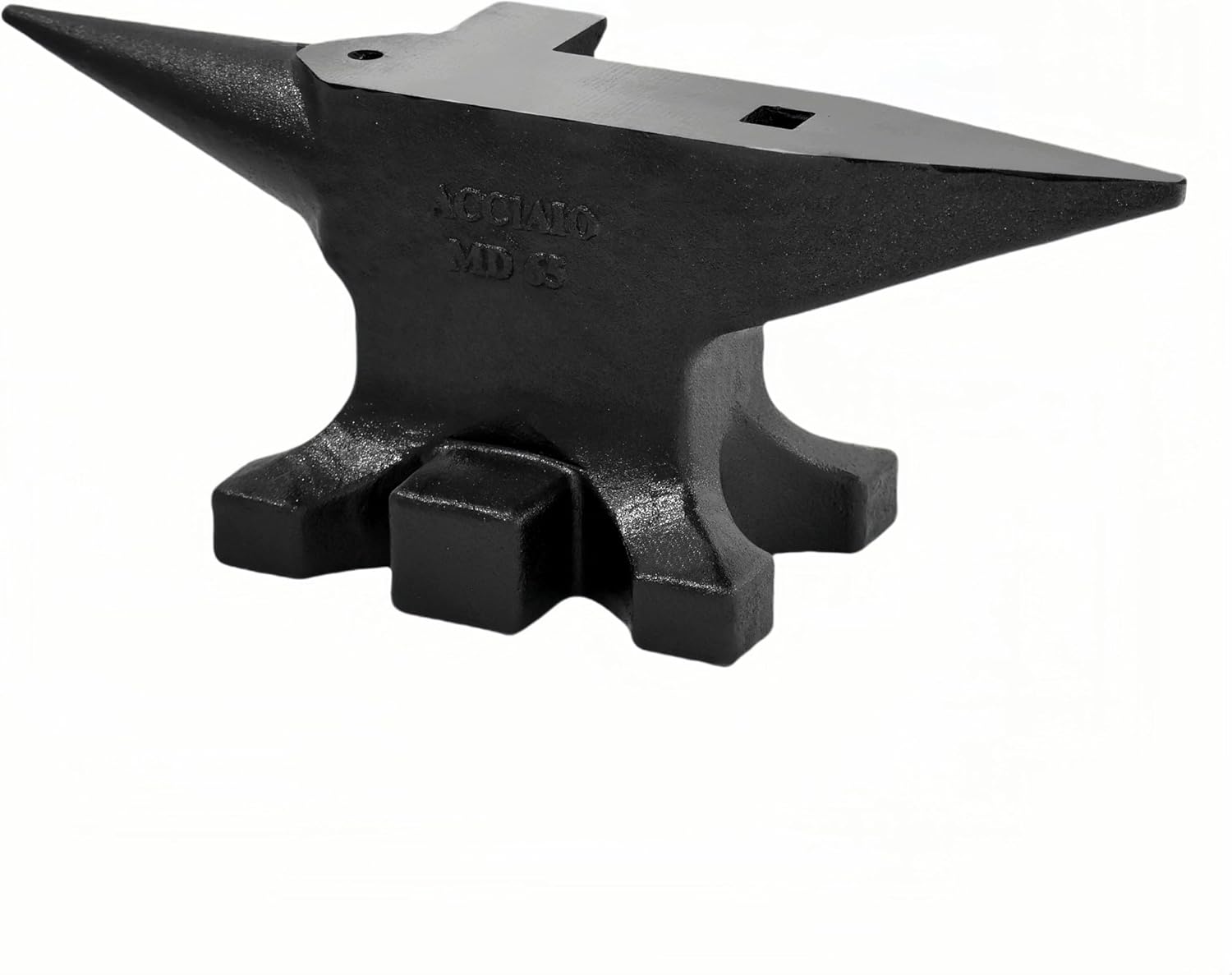 Easmvetaln 65Lbs Cast Steel Anvil, Multi-Head Shaped Steel Anvil, Blacksmith Anvil with Round Horn, Sharp Corner and Step, Professional Metalsmith Tool for Bending, Shaping and Forging, Black