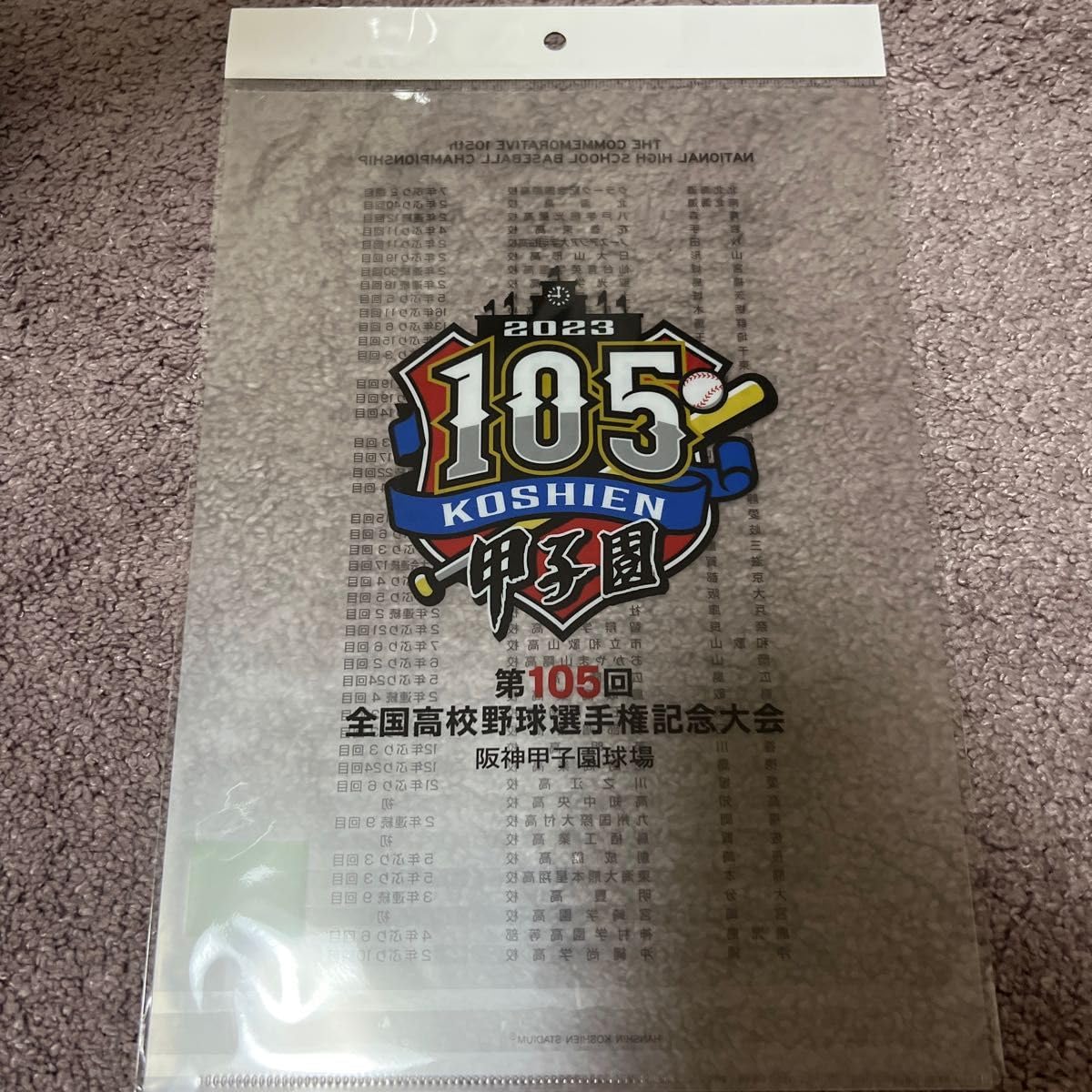 Amazon.co.jp: 第105回全国高校野球選手権記念大会 大会クリアファイル