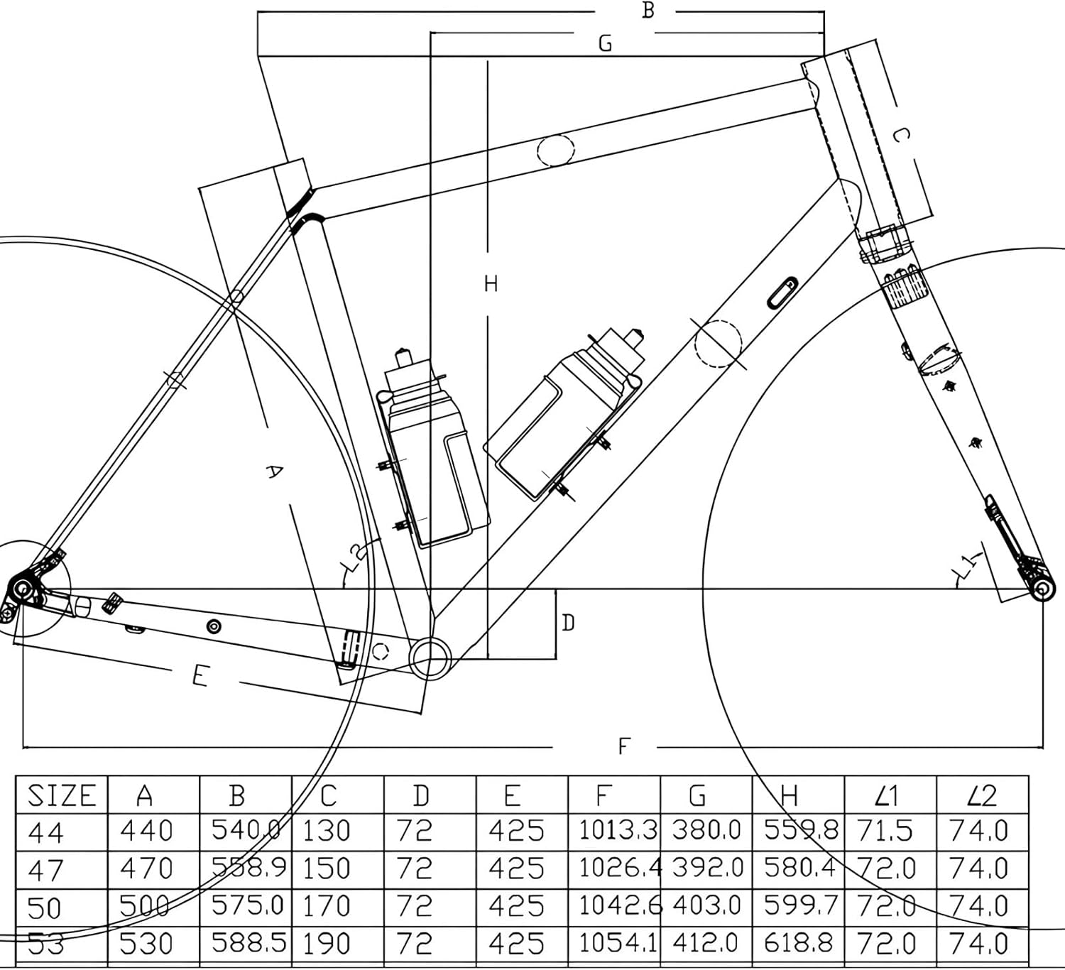 700C Road Gravel Bike Frameset 44cm 47cm 50cm 53cm Thru Axle 100/142mm Frame Aluminum Alloy Bike Frame with Fork BSA BB68mm