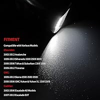 Vista 6 de AlyoNed Conjunto de lámparas LED completas para placa de matrícula compatible con Chevy Silverado GMC Sierra 1500 2500 3500 Suburban Tahoe Yukon XL