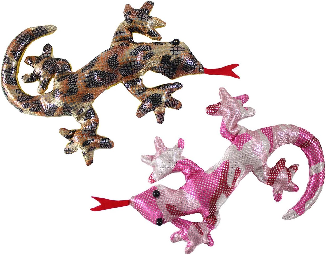 Curious Minds Busy Bags Set of 5 - Lizard Sand Filled Animal Toy - Heavy Weighted Sandbag Animal Plush Bean Bag Toss - Shimmering Glitter Gecko Sensory, Stress, Fidget Toy ADHD Special Needs Soothing