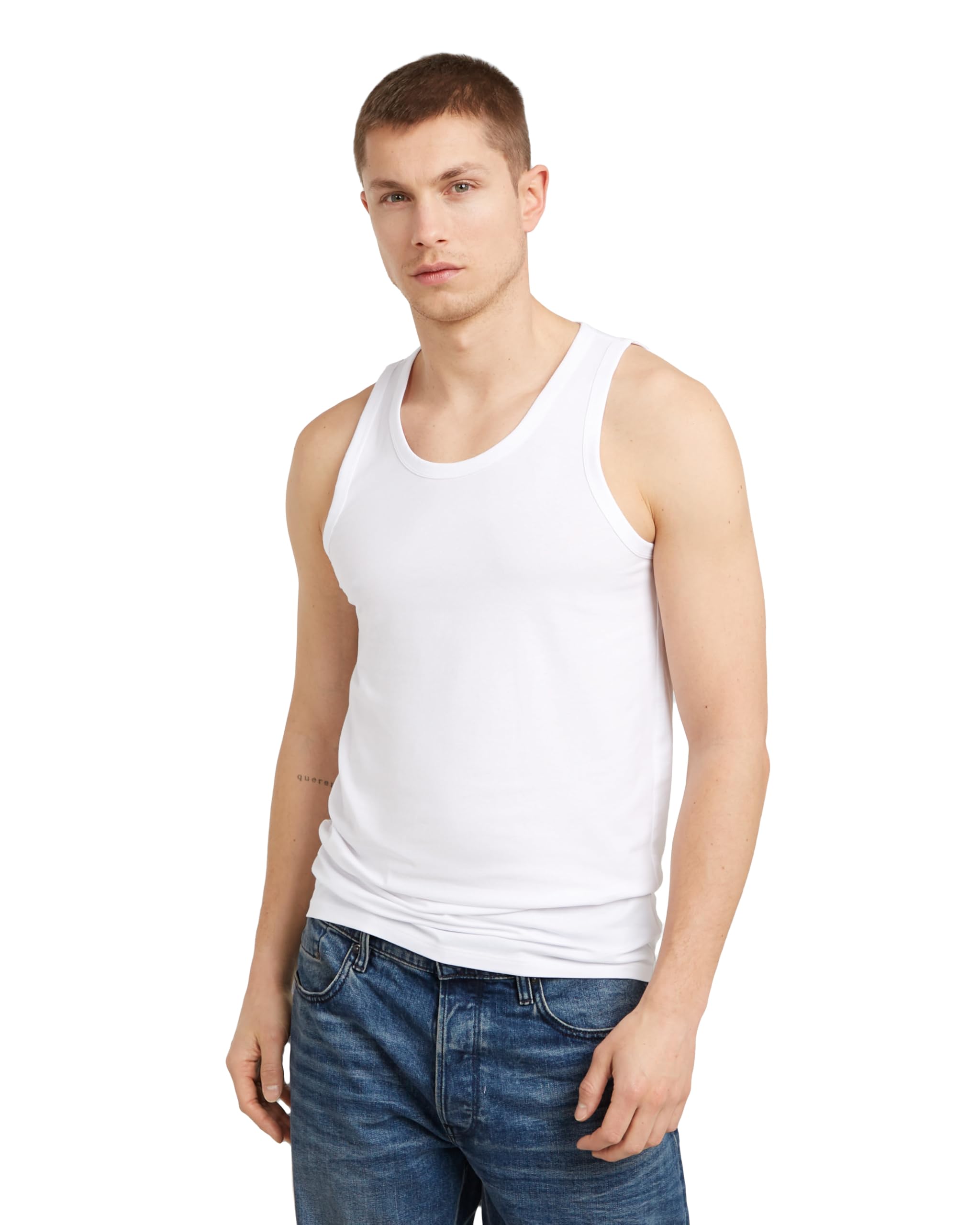 G-Star Men's Base Tank Top 2-Pack, White (white D25476-3310-110), XS