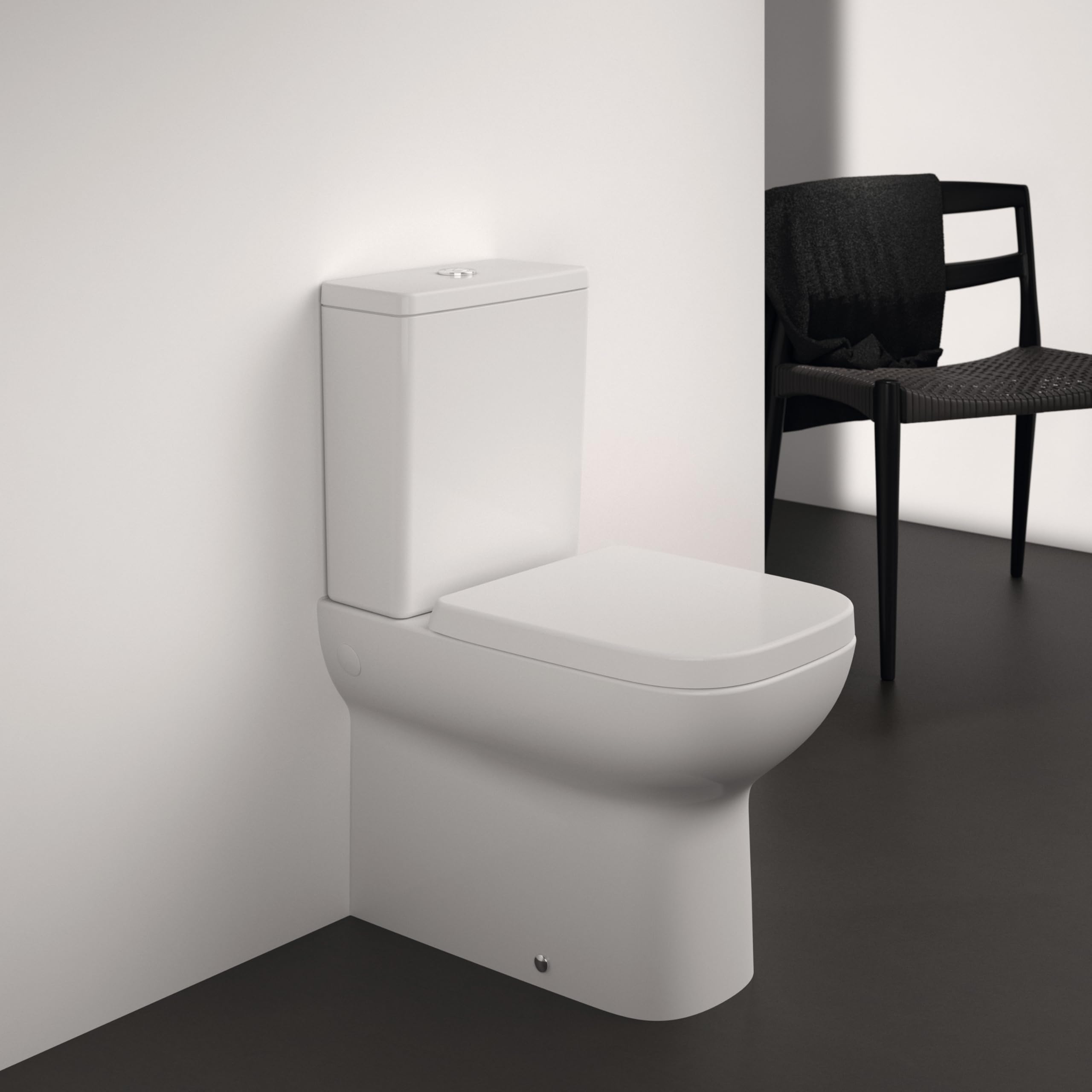 Ideal Standard i.life S asiento WC envolvente, angular – Blanco (Alpin) | Asiento de inodoro fabricado con material duradero, T473601