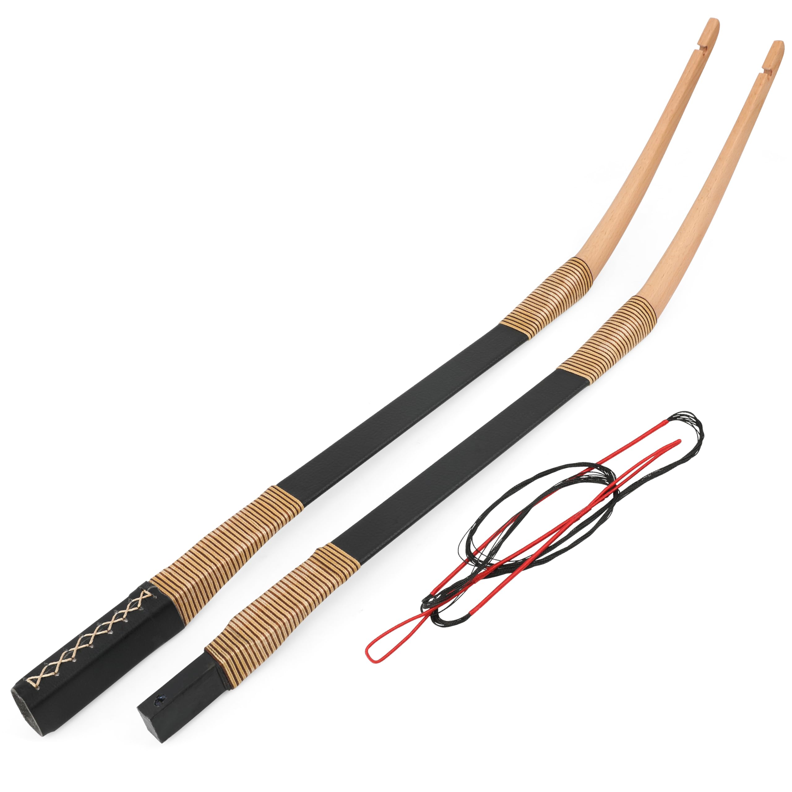 Bogenschießen Traditioneller Langbogen 20-35LBS Handgefertigter Holzbogen Jagd Recurvebogen Mongolischer Bogen Reitbogen Sportbogen Erwachsene