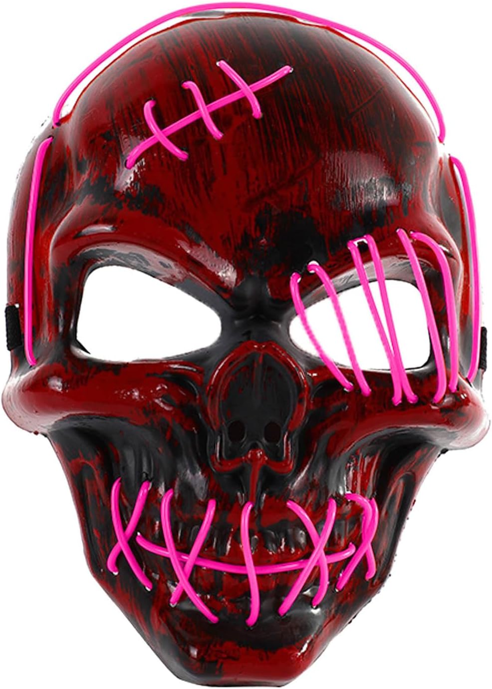 Latex Human Wrinkle Face Mask LED Light Up Scary Halloween for Cosplay Party Masquerade Carnival Festival Glowing Latex Human Wrinkle Face Mask LED Light Up Scary Halloween for Cosplay Party Masquerade Carnival Festival Glowing