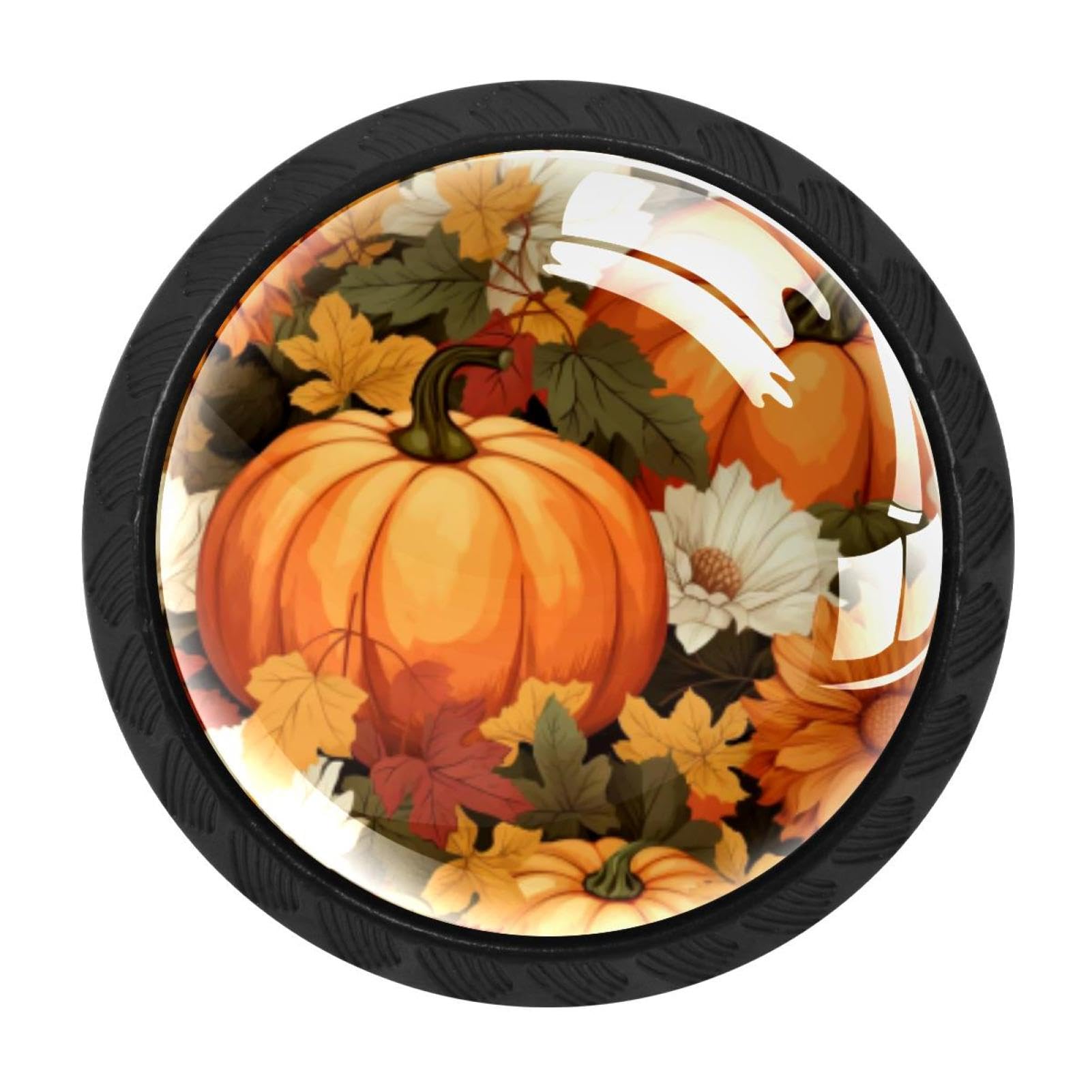 CHENZZZZ 4 Pack Thanksgiving Pumpkin Drawer Knob Cabinet Hardware