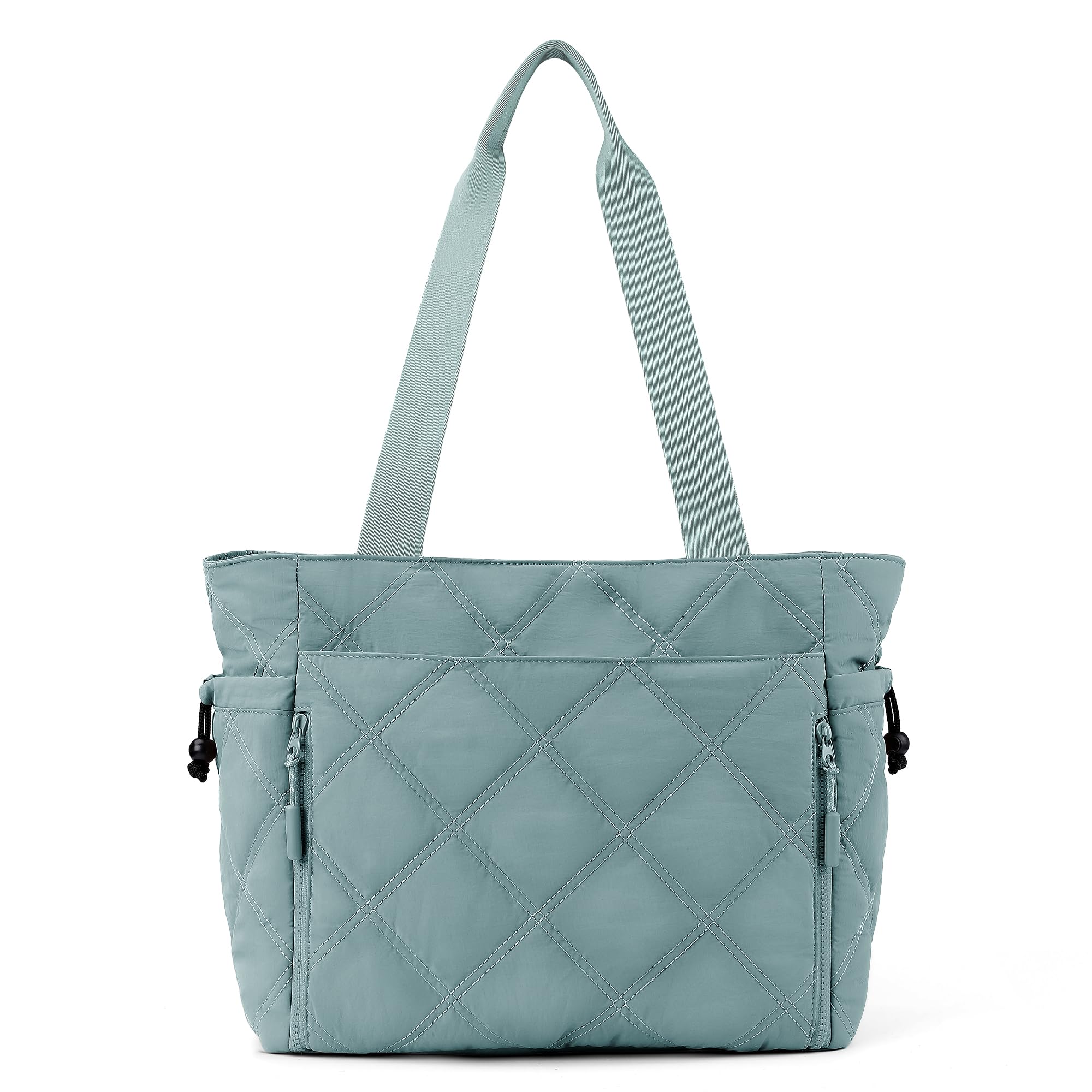 befen Laptop Tote Bag for Women Work, Travel Tote Bags Nurse Puffer Quilted Handbags, Lightweight Waterproof Beach Purse