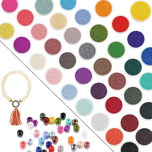 Miniatura 6 de 1800 unidslote 0.079 in Charm Perlas de Cristal checo Semilla Perlas Pequeñas Redondas Perlas Sueltas para DIY Joyería Hacer Pendientes Pulsera