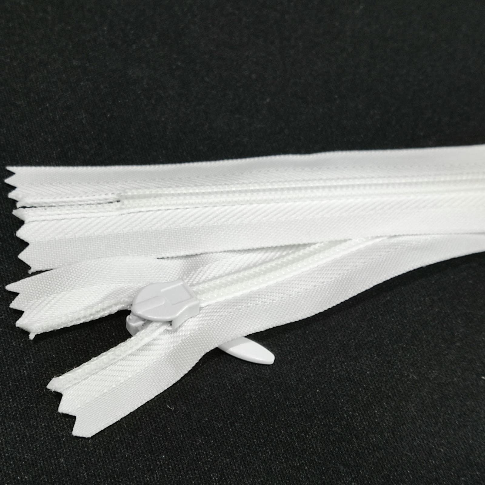Qililandiy 30-Pack Nylon Invisible Zippers – 14 Inch (35cm) White Coil Zippers For Sewing - View #2