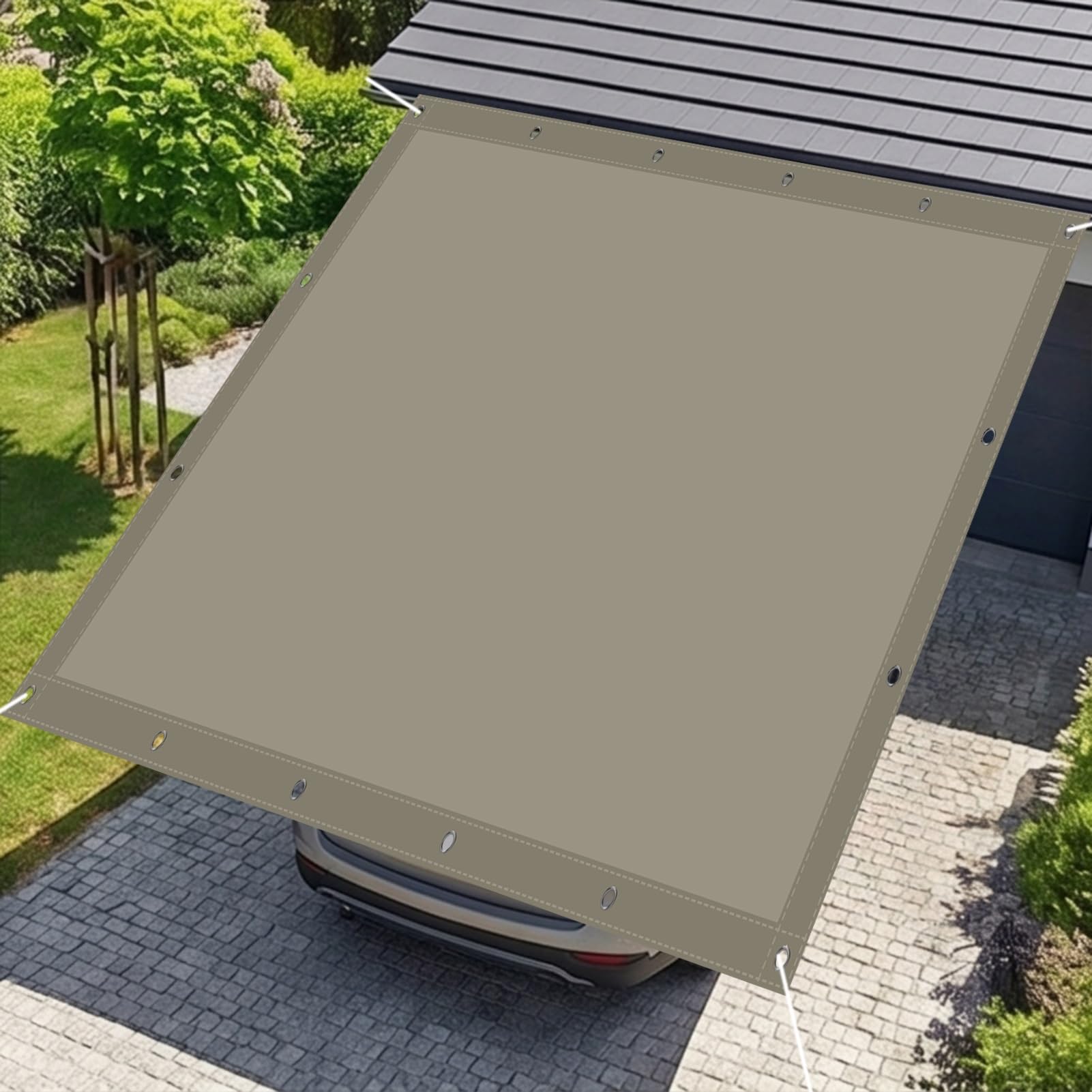 Toile ombrage haut de gamme en HDPE robuste et imperméable pour aménagements extérieurs