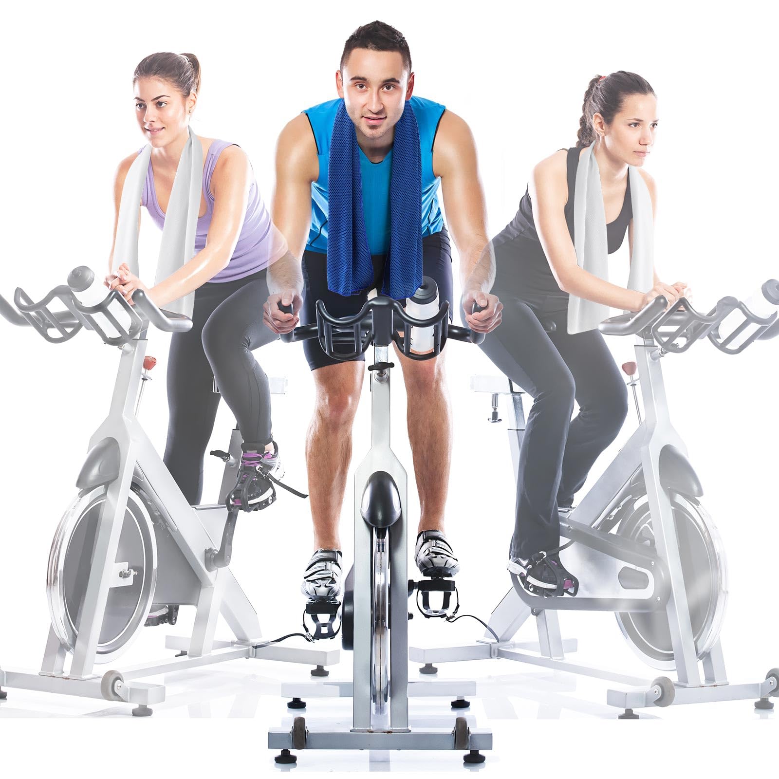 Paquete de 30 Toallas refrescantes de 40 x 12 Pulgadas, Reutilizables para el Cuello, Ideales para Deportes, Gimnasio, Correr, Golf, Yoga, Ciclismo, Actividades al Aire Libre y cli