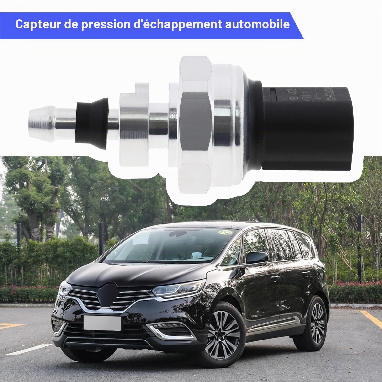 Create idea Capteur de Pression de Suralimentation sous Vide d'échappement 8201000764 Remplacement Compatible avec Nissan Juke/ NV200/ NV300/ NV400 Compatible avec Renault Captur/Clio en Plastique