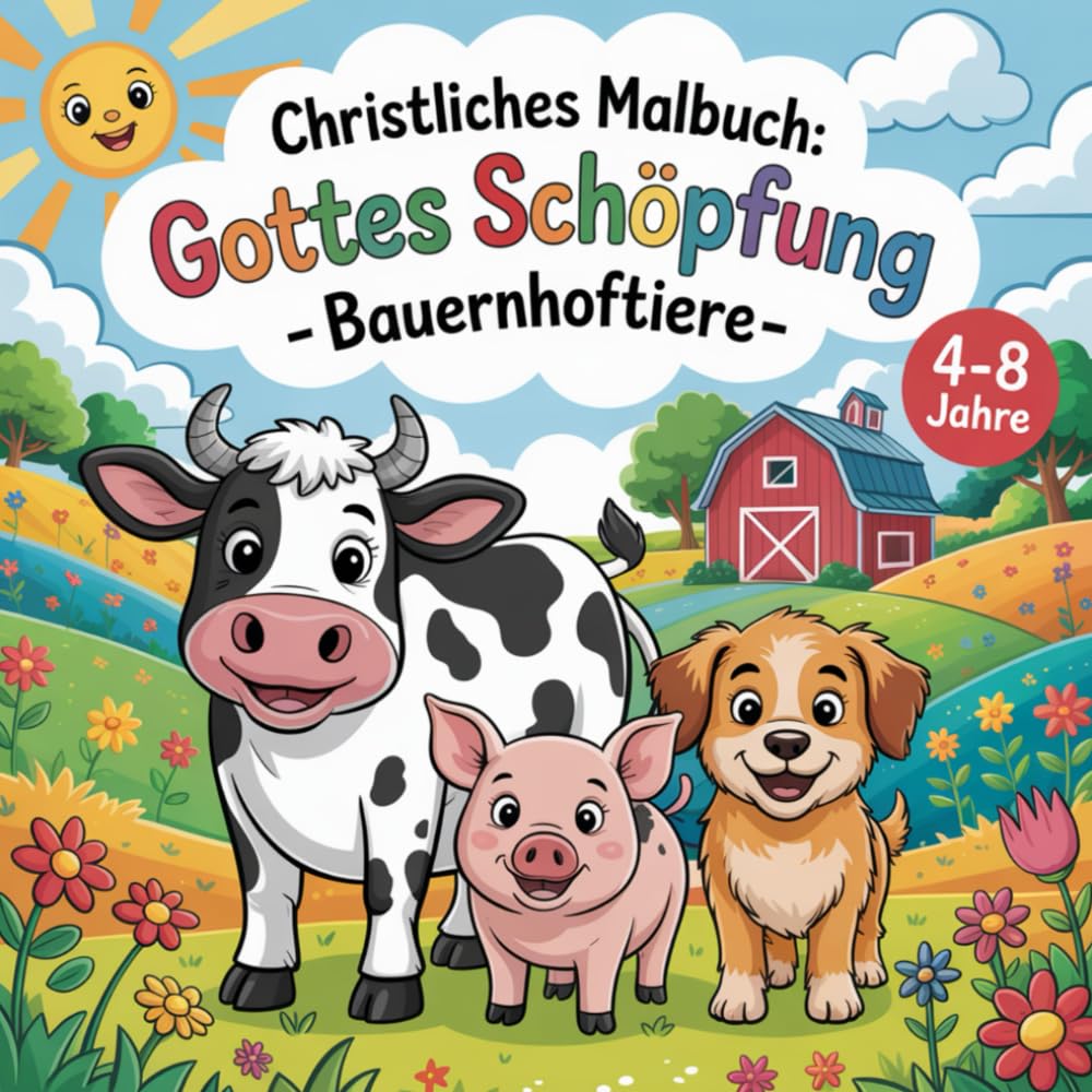 Christliches Malbuch: Gottes Schöpfung - Bauernhoftiere -