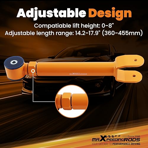 Miniatura 3 de maXpeedingrods Brazos de control superiores delanteros ajustables para Jeep Wrangler TJ 1997-2006, Cherokee XJ 1986-2001, Grand Cherokee ZJ WJ